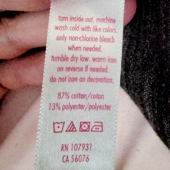 Justice Active Sport Volleyball T-Shirt Heathered Grey Glitter Detail Girl's 20 - Picture 4 of 4